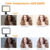 Camera Light LED Video Light Panel for Camera Camcorder Lighting in Studio or Outdoors 3200K to 5500K Variable Color Temperature